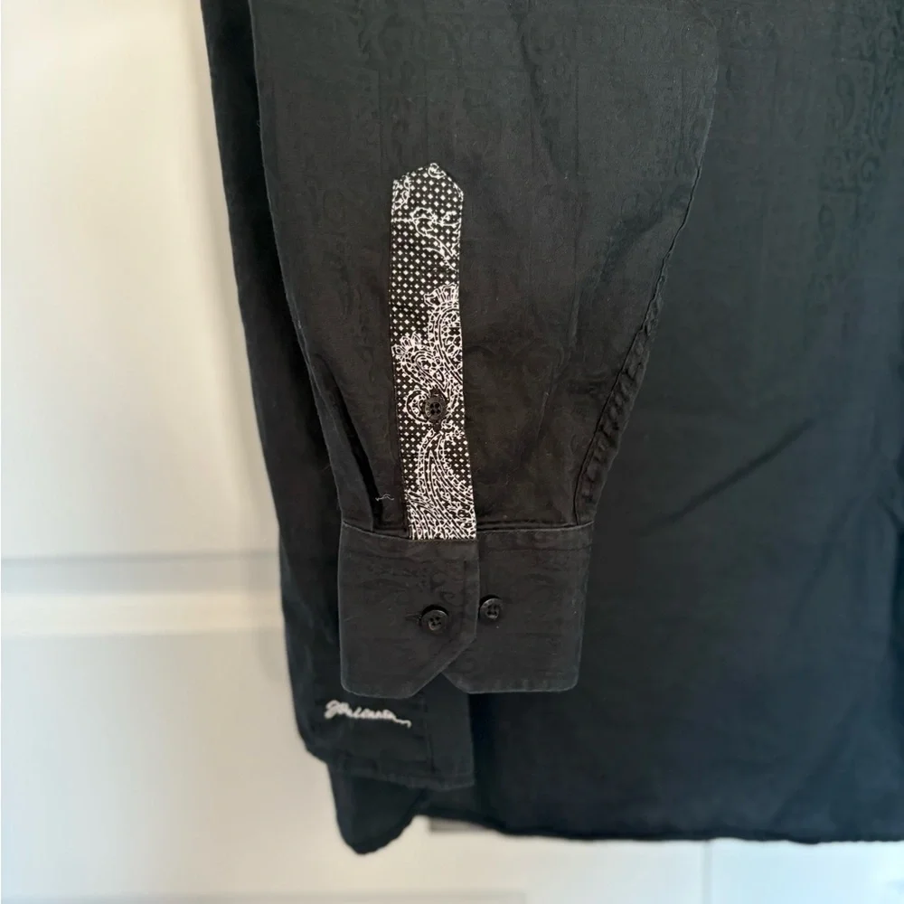 John Lennon Black Long Sleeve Dress Shirt – Size XL | Button-Down - Picture 9 of 10